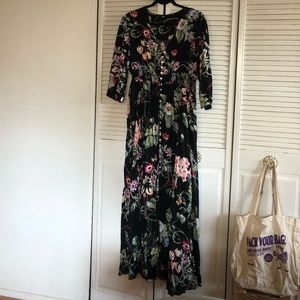NWOT Floral boho maxi